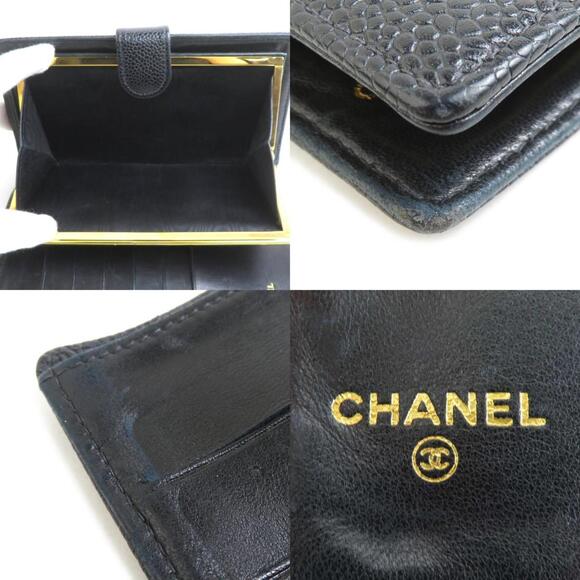 CHANEL Authentic Black Caviar Leather Wallet - Picture 4 of 5
